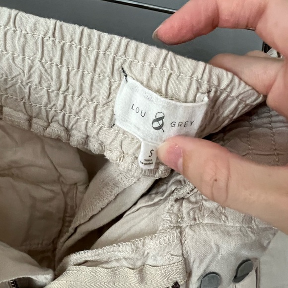 Lou & Grey Linen Pants Small Khaki - Picture 7 of 9